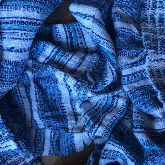 BRIGGS Linen Blend Striped Shorts Blue White Size XXL - Picture 7 of 12